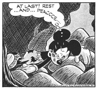 Mickey Mouse, comics panel, cartoon, rest, death, Disney, funny animals