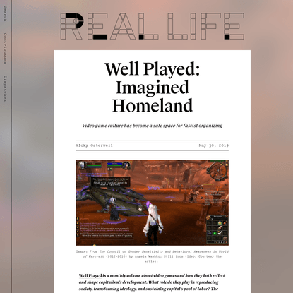 Well Played: Imagined Homeland - Real Life