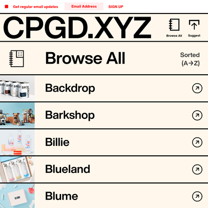 CPGD.XYZ - The Consumer Packaged Goods Directory - Browse All