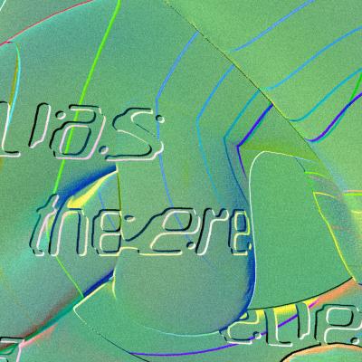 A soft 3D form outlined in neon gradients, appearing like a digital object drifting between render and distortion.