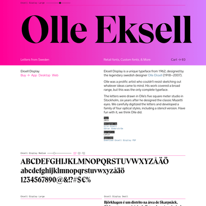 Eksell Display - Letters from Sweden