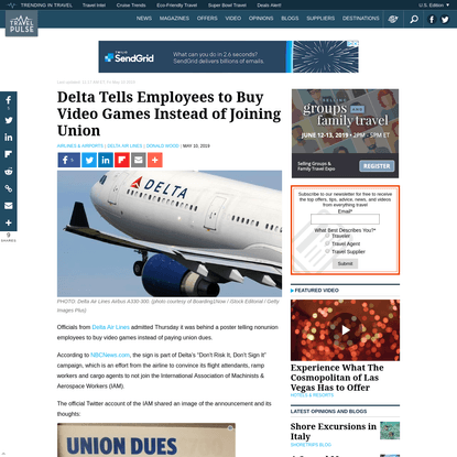 Delta Tells Employees to Buy Video Games Instead of Joining Union