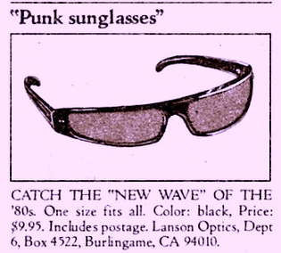 New Wave Punk Sunglasses advertisement