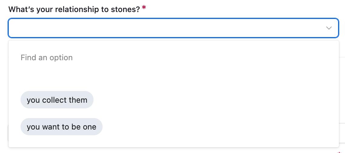 What's your relationship to stones?