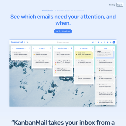 KanbanMail - A Kanban Board for your emails