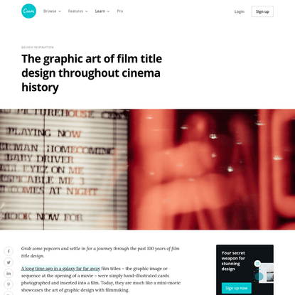The graphic art of film title design throughout cinema history - Learn