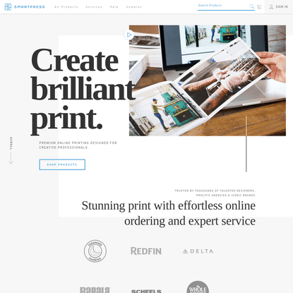 Smartpress | Premium Online Printing Designed for Creative Professionals | Create brilliant print.