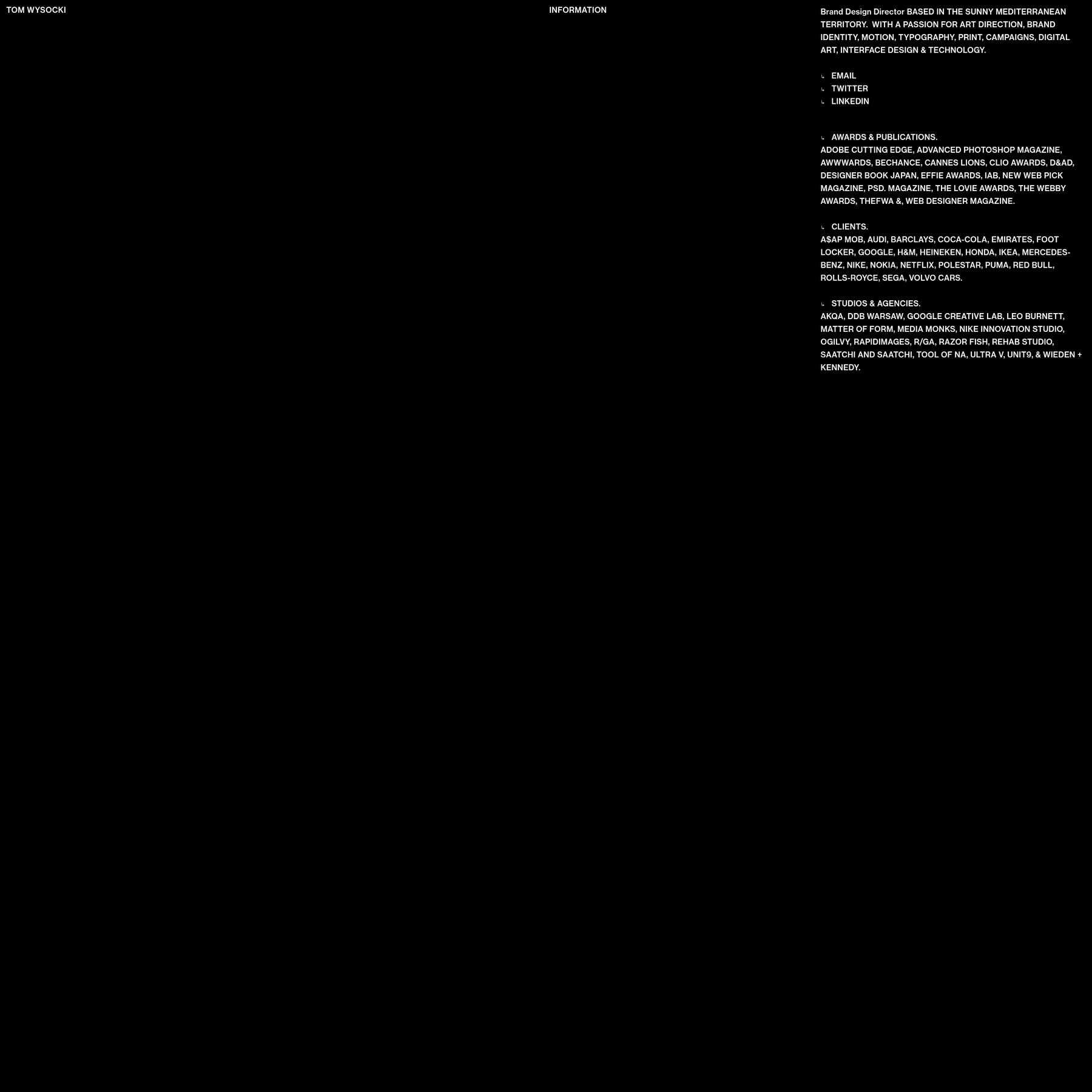 preview of Information — TOM WYSOCKI