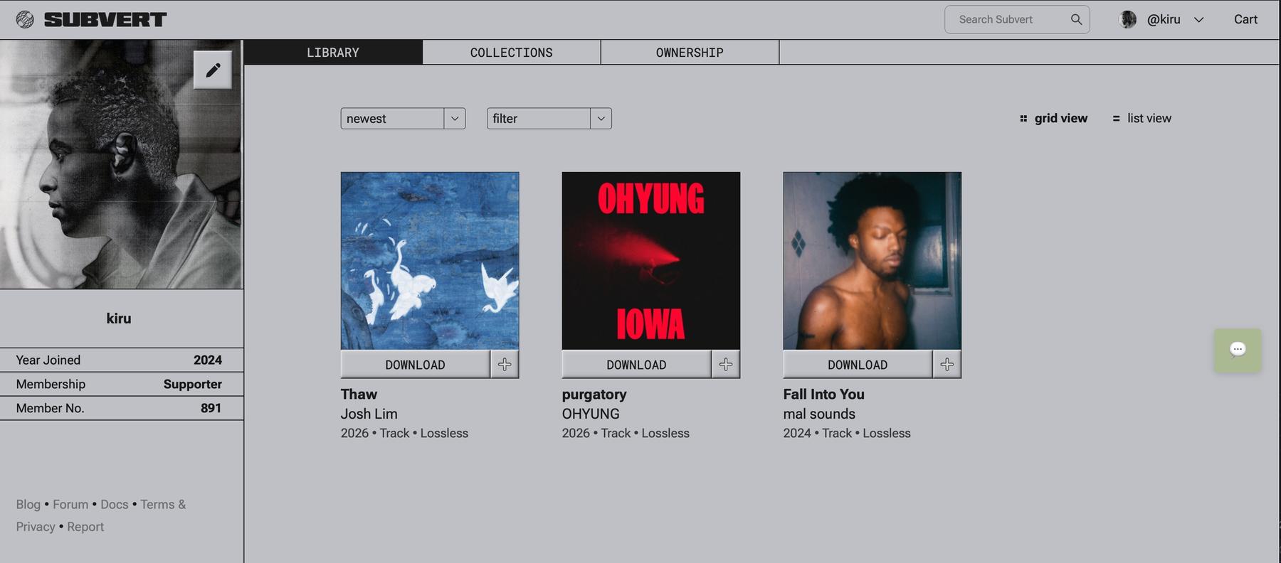Subvert.fm first purchase