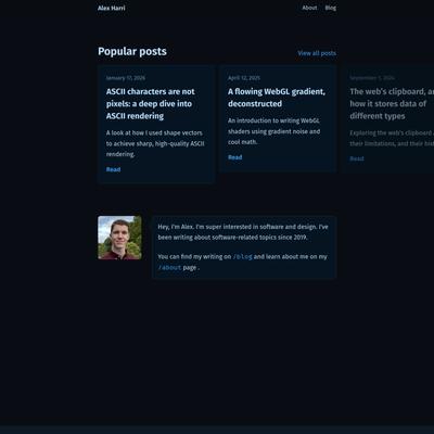 Personal website | Alex Harri Jónsson