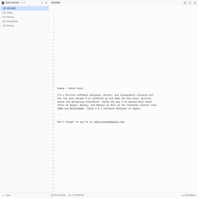 README • Robin Rendle