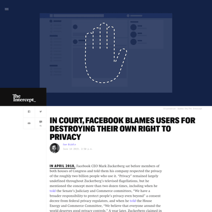 In Court, Facebook Blames Users for Destroying Their Own Right to Privacy