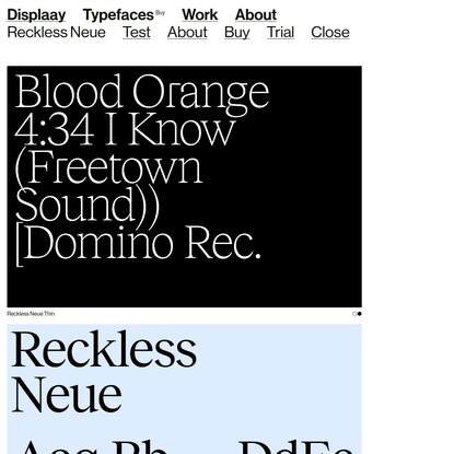 Reckless Neue - Displaay Type Foundry