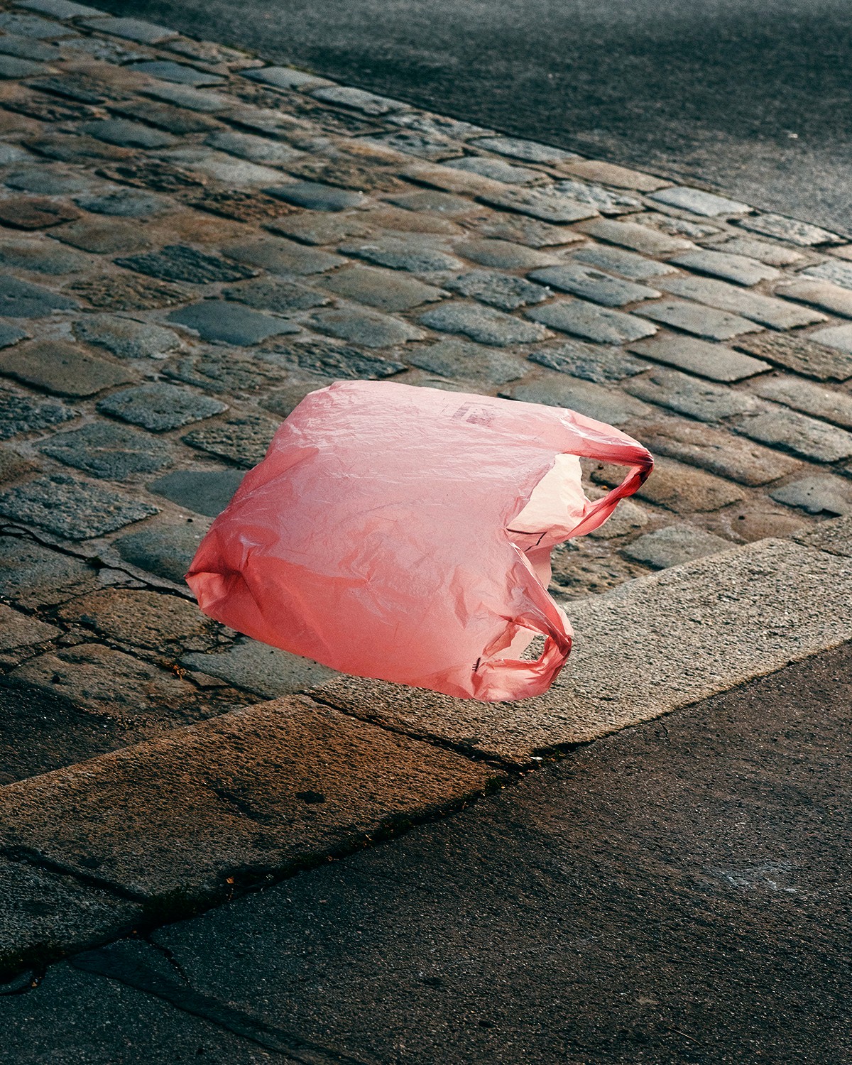 Pink, White and Yellow Plastic Bag