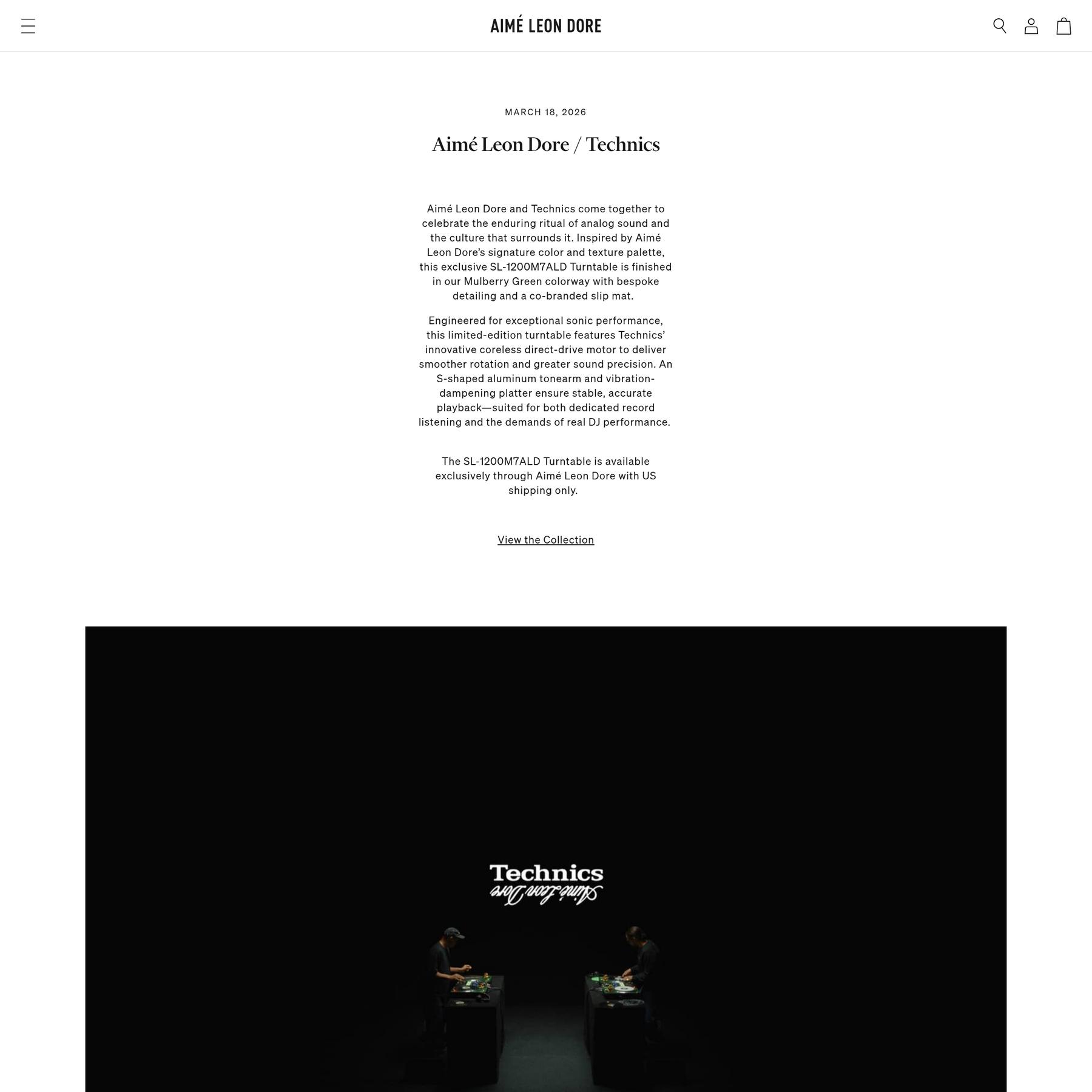 Aimé Leon Dore / Technics