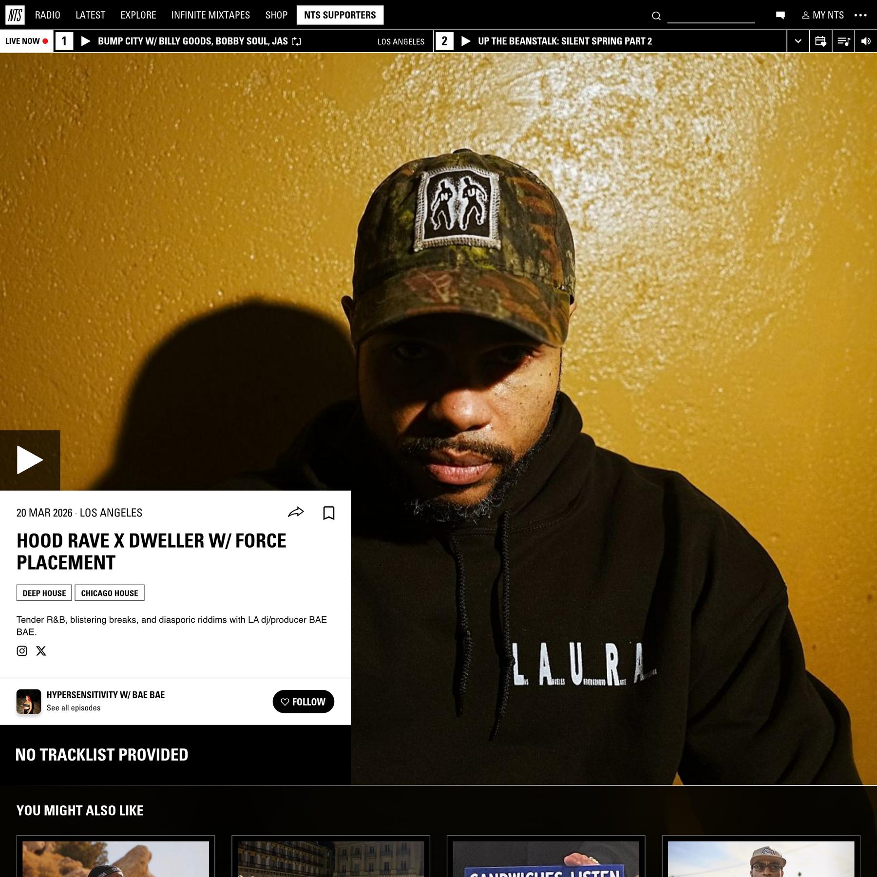 Hood Rave x Dweller w/ FORCE PLACEMENT 20th March 2026