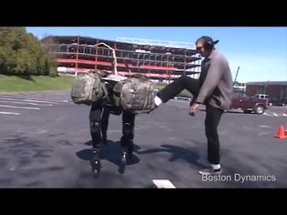 Boston Dynamics robot abuse compilation.