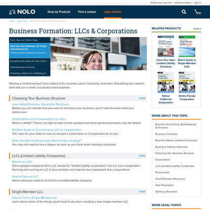 Business Formation: LLCs &amp; Corporations