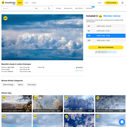 Beautiful clouds in motion timelapse Stock Video Footage - Storyblocks Video