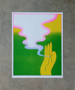 Smoky #2 (Yellow and Green Gradient) by Lan Truong