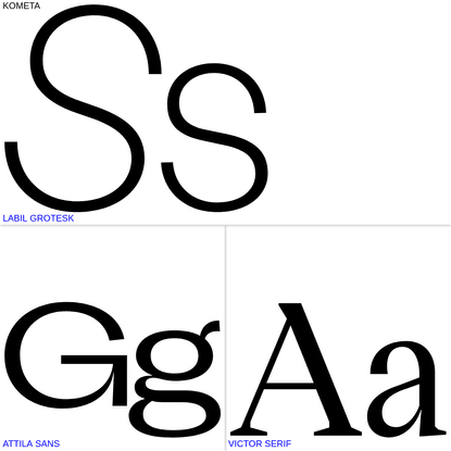 Typefaces | KOMETA