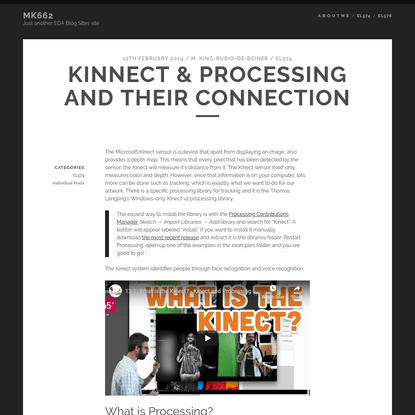 Kinnect &amp; Processing and their connection