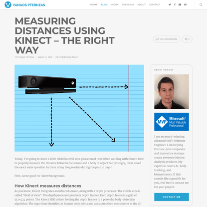 Measuring Distances using Kinect - The Right Way | Vangos Pterneas