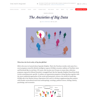 The Anxieties of Big Data