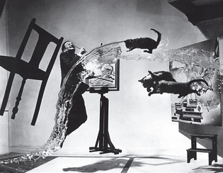 “Dalí Atomicus” by Philippe Halsman, 1948