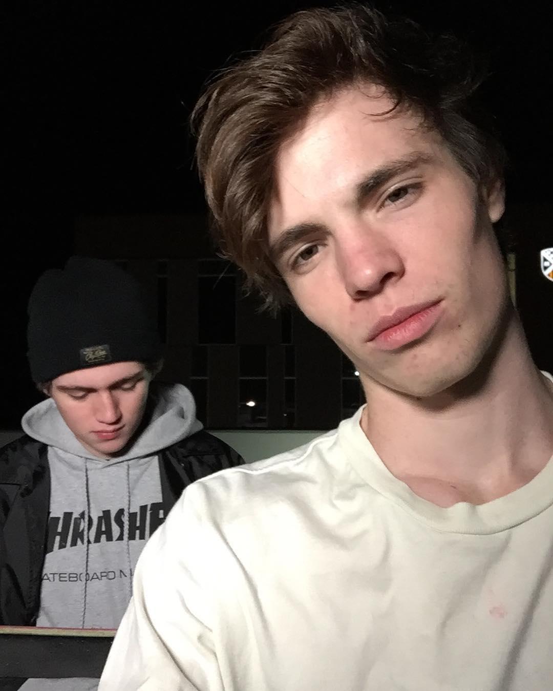 i'm wearing @brocfrandsen's supreme. i also am not sure who the kid in this photo is