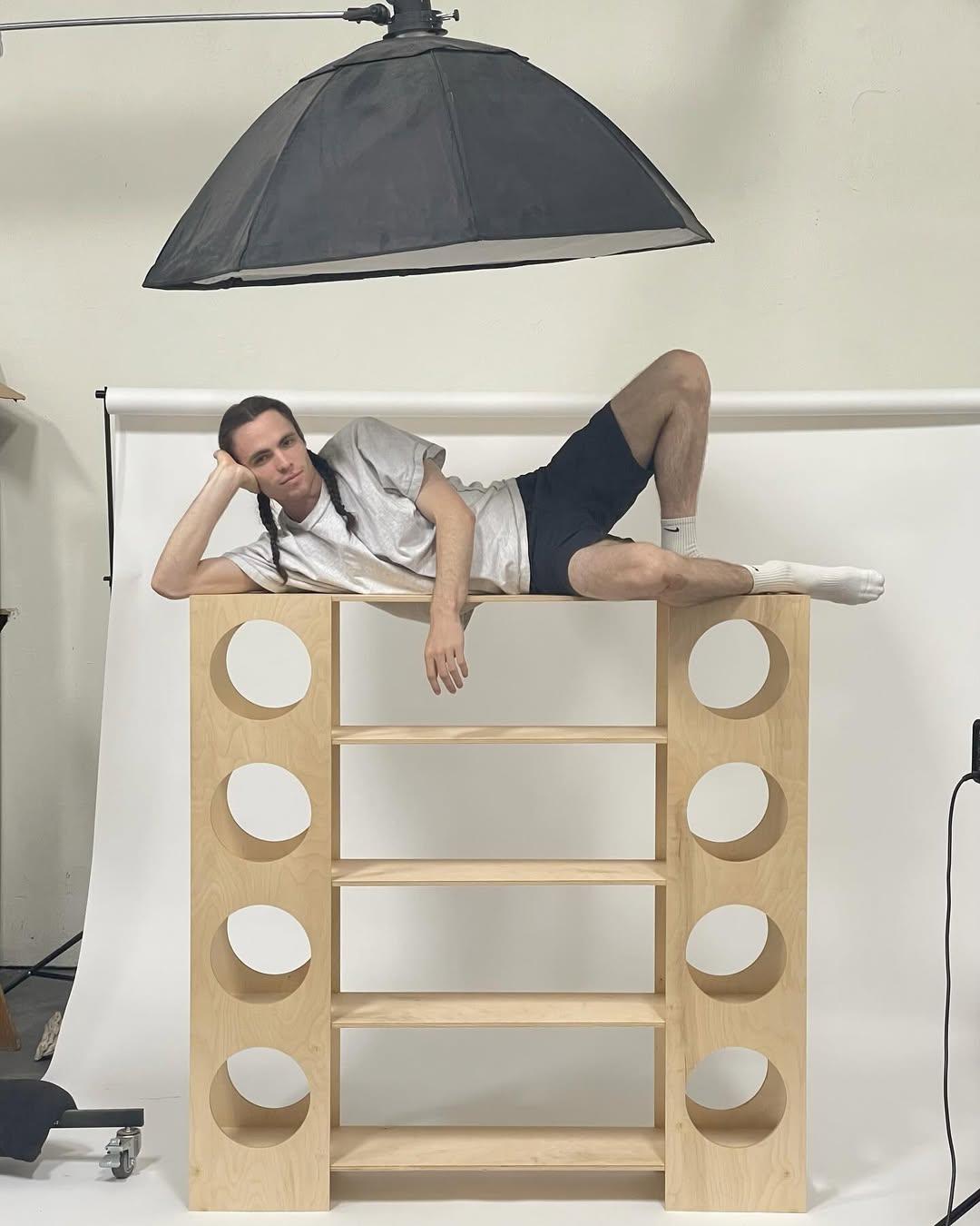 Wide Portal Bookshelf 55” x 55” x 12” Designed, built and photographed this bookshelf as a part of an ongoing collectio…