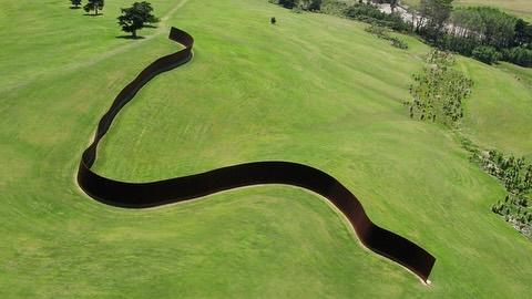 Oval Buckle Belt I designed for @ezraarthur reminded me of Richard Serra’s Te Tuhirangi Contour (1999-2001)