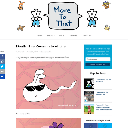 Death: The Roommate of Life - More To That