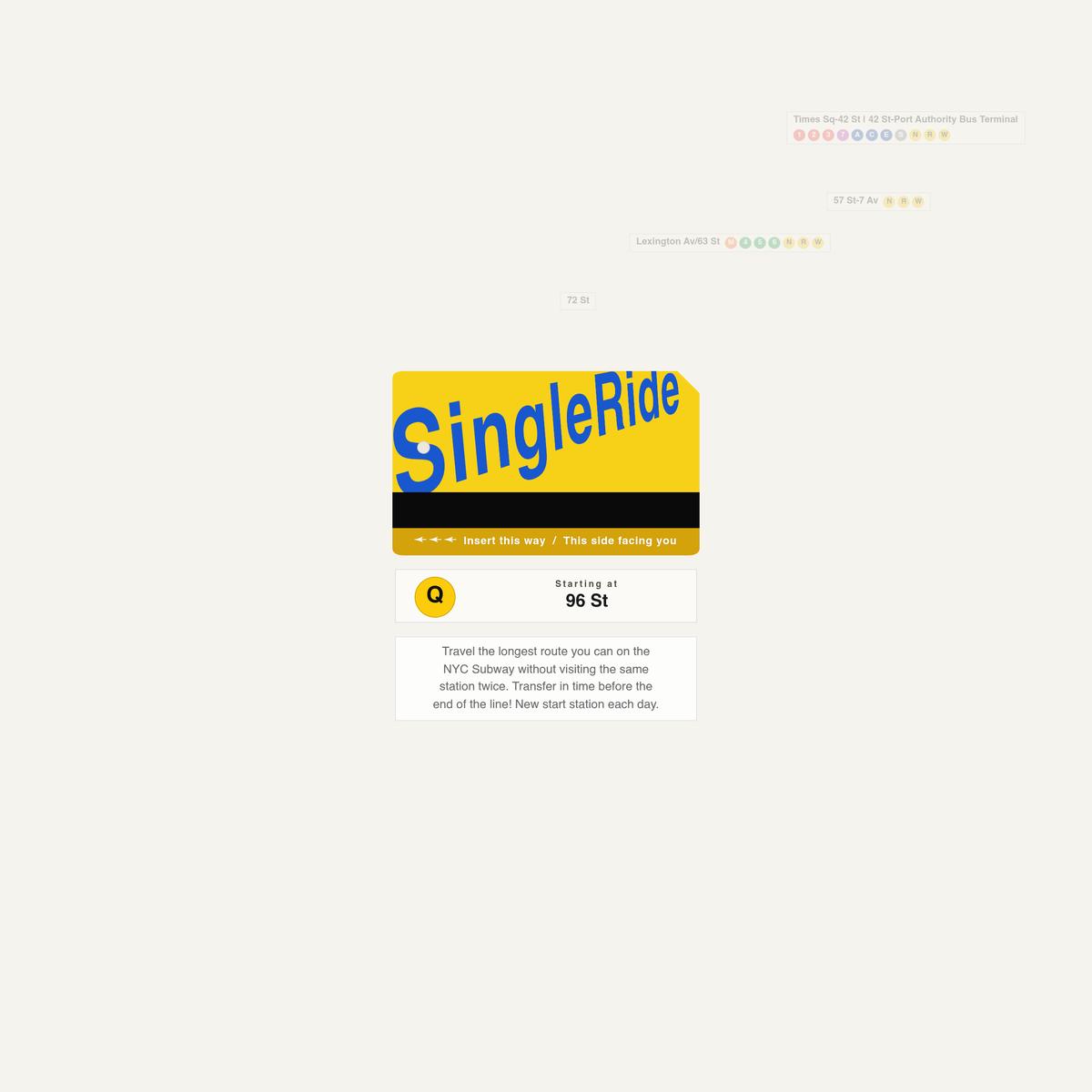 Single Ride