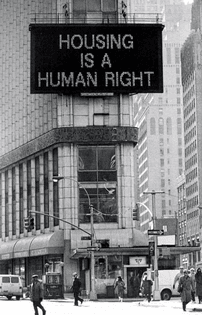 Martha Rosler, Housing is a Human Right, 1989