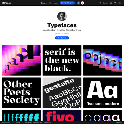 Typefaces on Behance