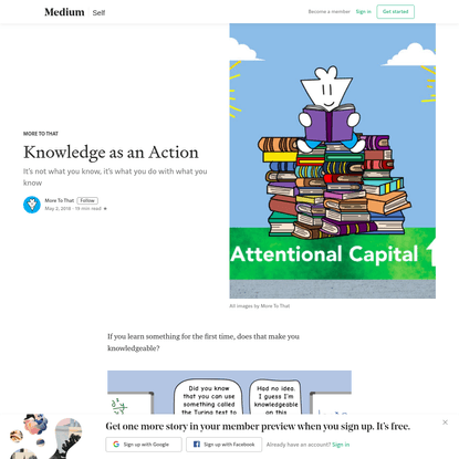 Knowledge as an Action - More To That - Medium