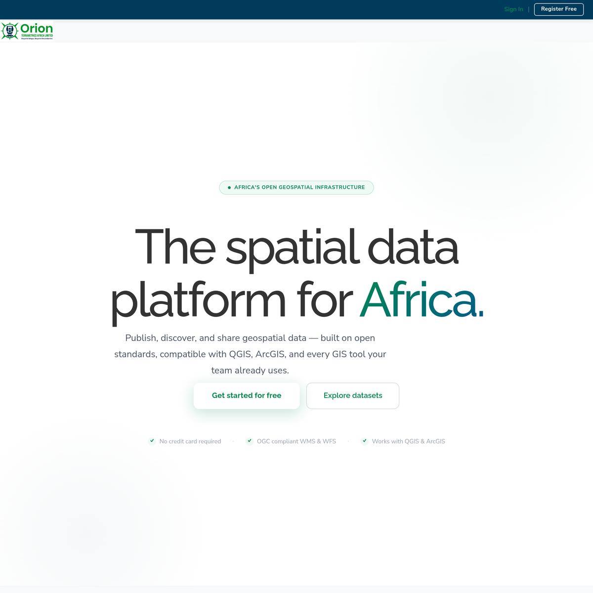 Orion Spatial Data Hub