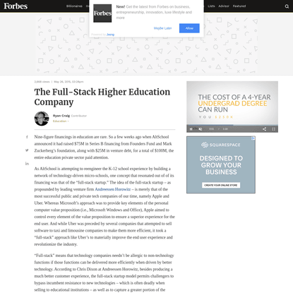 The Full-Stack Higher Education Company
