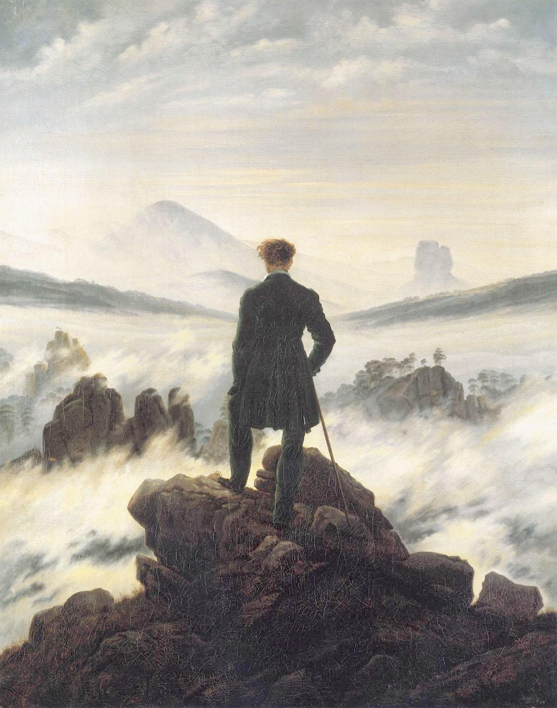 Wanderer Above the Sea of Fog, Caspar David Friedrich