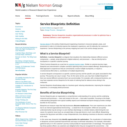 Service Blueprints: Definition