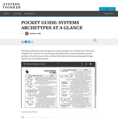 Pocket Guide: Systems Archetypes at a Glance - The Systems Thinker
