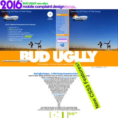 bUD uGLLY dESIGN | An example of bad web design