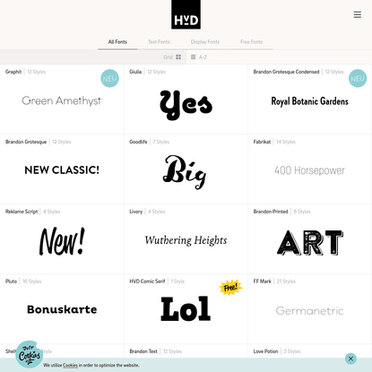 Retail Fonts | HvD Fonts