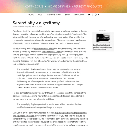 Serendipity v algorithmy