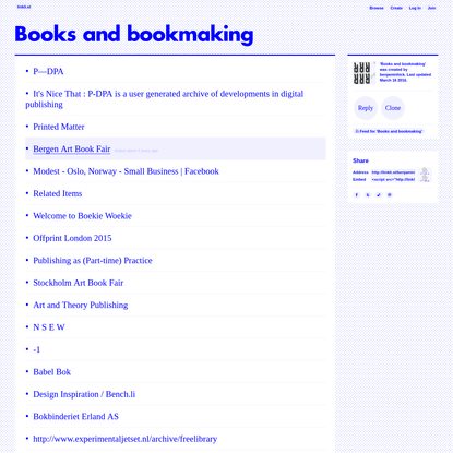 Books and bookmaking