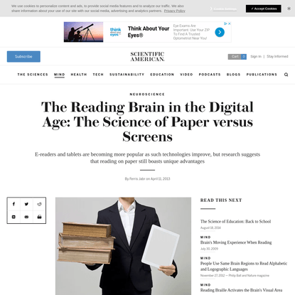 The Reading Brain in the Digital Age: The Science of Paper versus Screens