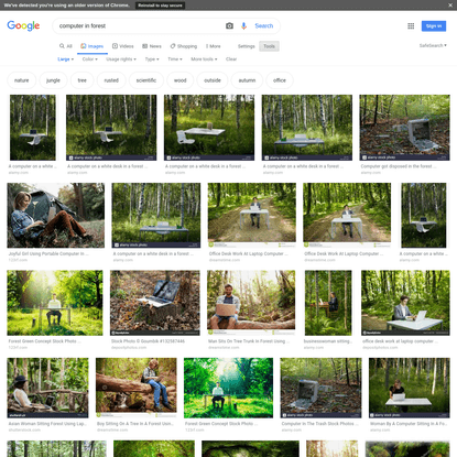 computer in forest - Google Search