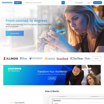Coursera | Online Courses &amp; Credentials by Top Educators. Join for Free