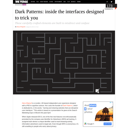 Dark Patterns: inside the interfaces designed to trick you